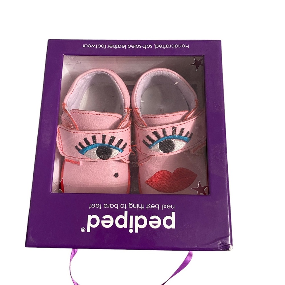 NIB Pedipeds Rare Pink Faces Toddler Shoes - Picture 2 of 5